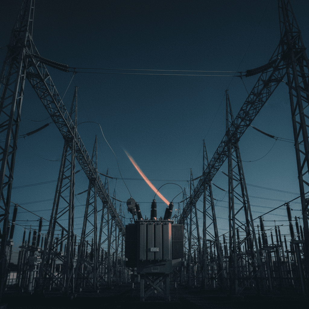 Five gigawatts is a power-grid problem before it is a chip order — the substations and transmission infrastructure that must precede any silicon deployment at hyperscaler scale.